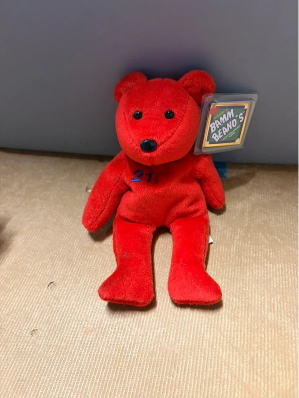 Salvino Bamm Beano's Sammy Sosa #21 Beanie Plush Bear 8"